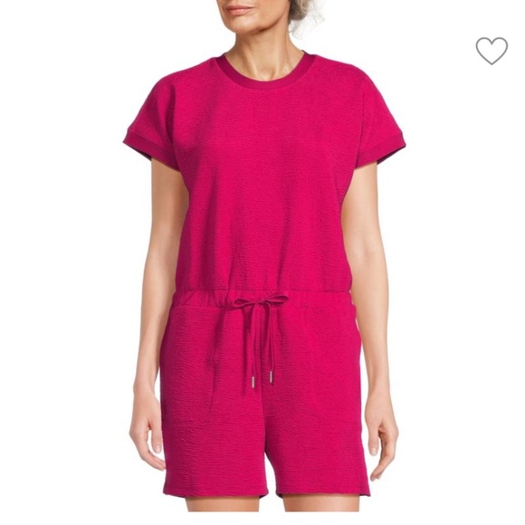 Andrew Marc Sport Textured Cinch Romper XL - Picture 1 of 7